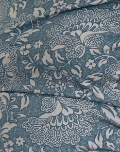 Motel Rocks Printed Tops | Going Out Tops-Calypso Top in Blue Ornate Print Lycra BlueOrnatePrintLycra