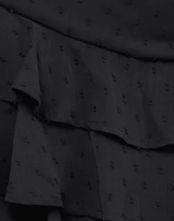 Motel Rocks Mini Skirts-Camigo Mini Skirt in Polka Chiffon Black PolkaChiffonBlack
