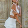 Motel Rocks Mini Skirts-Camigo Mini Skirt in White