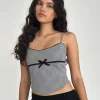 Motel Rocks Corset Tops-Canika Corset Top in Black and White Multi Check