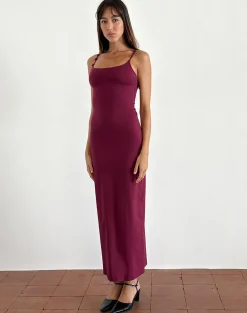 Motel Rocks Bodycon Dresses | Maxi Dresses-Cantana Maxi Dress in Burgundy