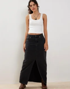Motel Rocks Basics | Basic Tops-Carillo Lace Trim Vest Top in White
