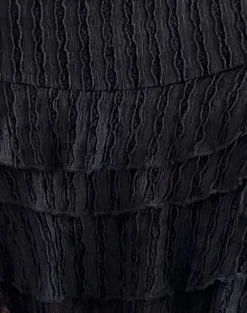 Motel Rocks Co-Ords | A Line Skirts-Carlota Mini Skirt In Crinkle Jet Black CrinkleJetBlack