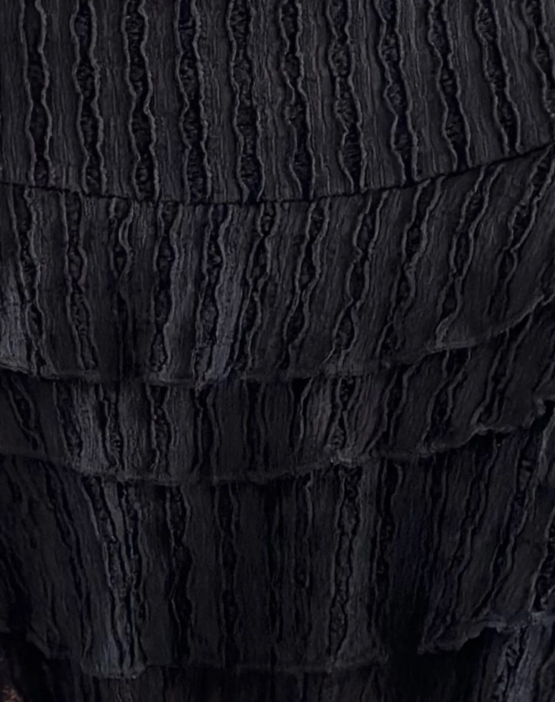Motel Rocks Co-Ords | A Line Skirts-Carlota Mini Skirt In Crinkle Jet Black CrinkleJetBlack