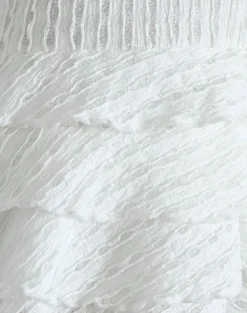 Motel Rocks Co-Ords | Mini Skirts-Carlota Mini Skirt in Crinkle White CrinkleWhite