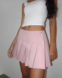 Motel Rocks Pleated Skirts | Mini Skirts-Casini Pleated Micro Skirt in pink
