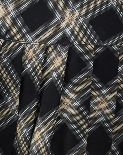 Motel Rocks Mini Skirts-Casini Pleated Micro Skirt in Black and Grey Check BlackandGreyCheck
