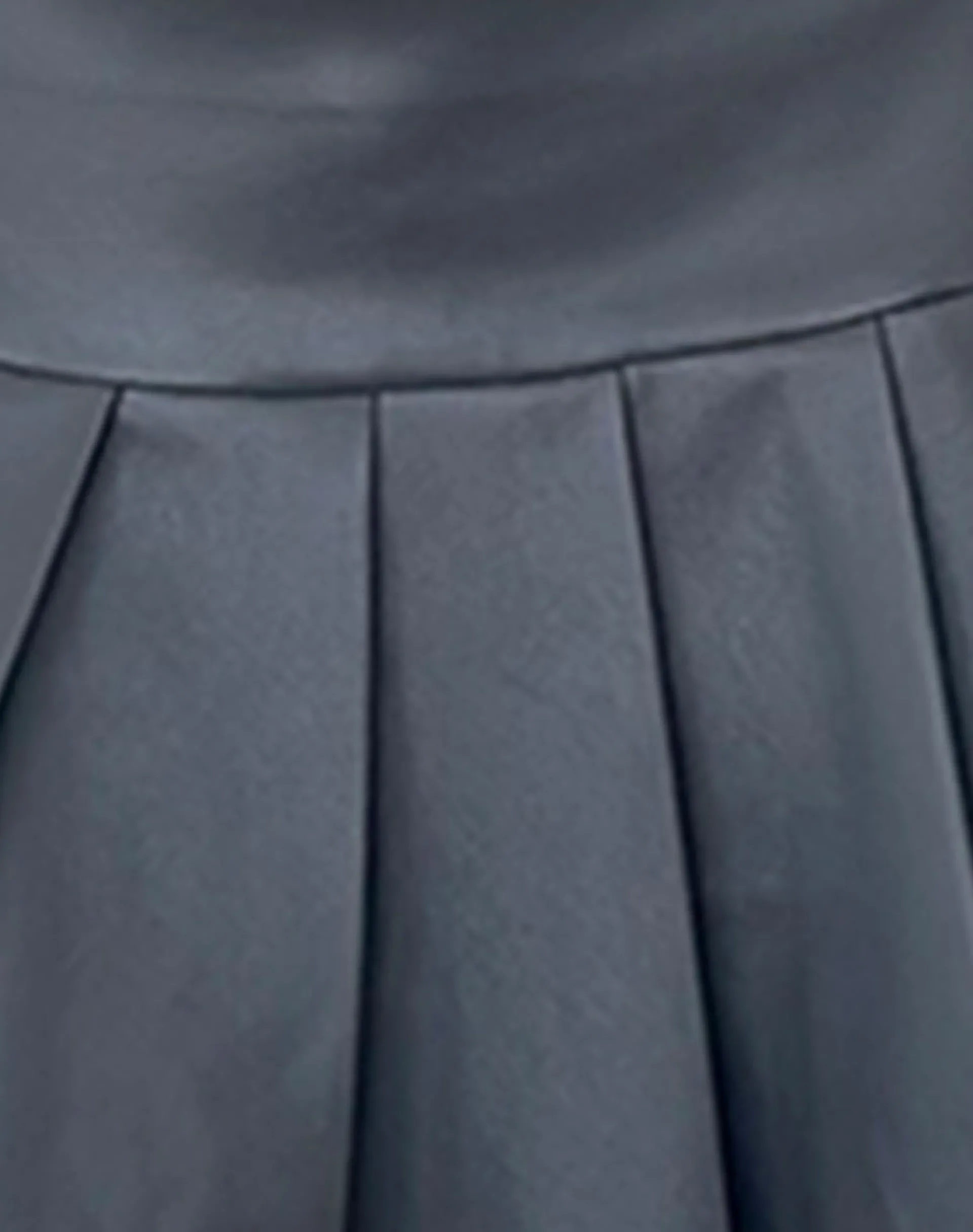 Motel Rocks Pleated Skirts | Mini Skirts-Casini Pleated Micro Skirt in PU Slate Grey PUSlateGrey
