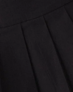 Motel Rocks Mini Skirts-Casini Pleated Micro Skirt in Tailoring Black TailoringBlack
