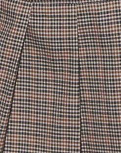 Motel Rocks Printed Skirts | Pleated Skirts-Casini Pleated Micro Skirt in Micro Check Brown MicroCheckBrown