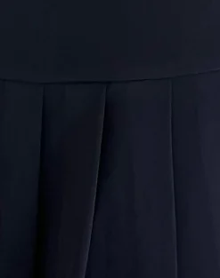 Motel Rocks Tailoring | A Line Skirts-Casini Pleated Micro Skirt in Tailoring Navy TailoringNavy