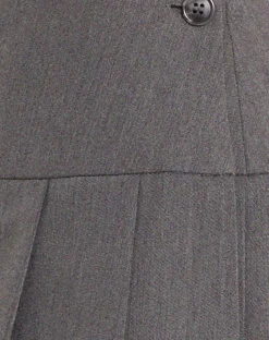 Motel Rocks Tailoring | Pleated Skirts-Casini Pleated Micro Skirt in Charcoal
