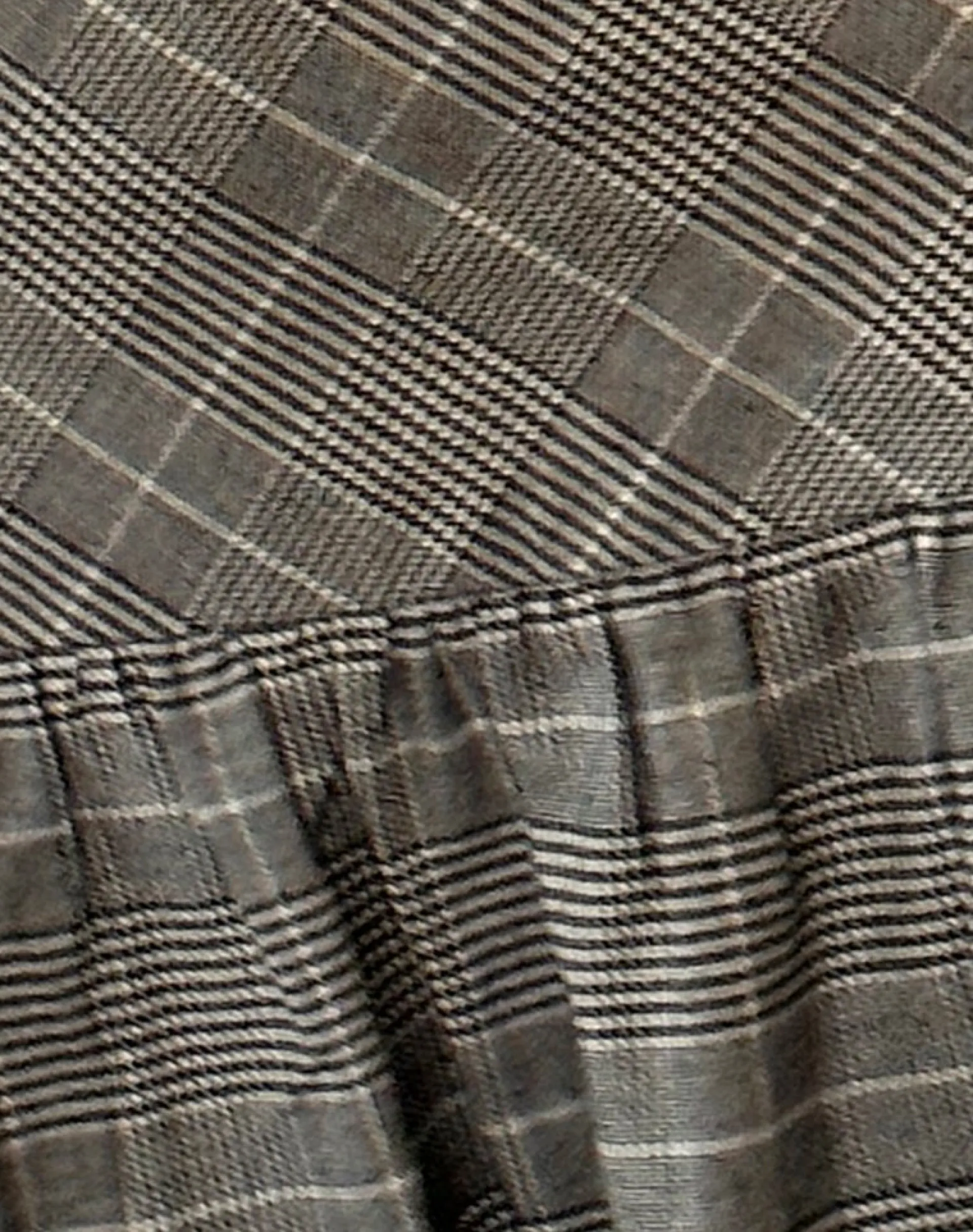 Motel Rocks Tailoring | A Line Skirts-Casita Skirt In Black and White Multi Check Print