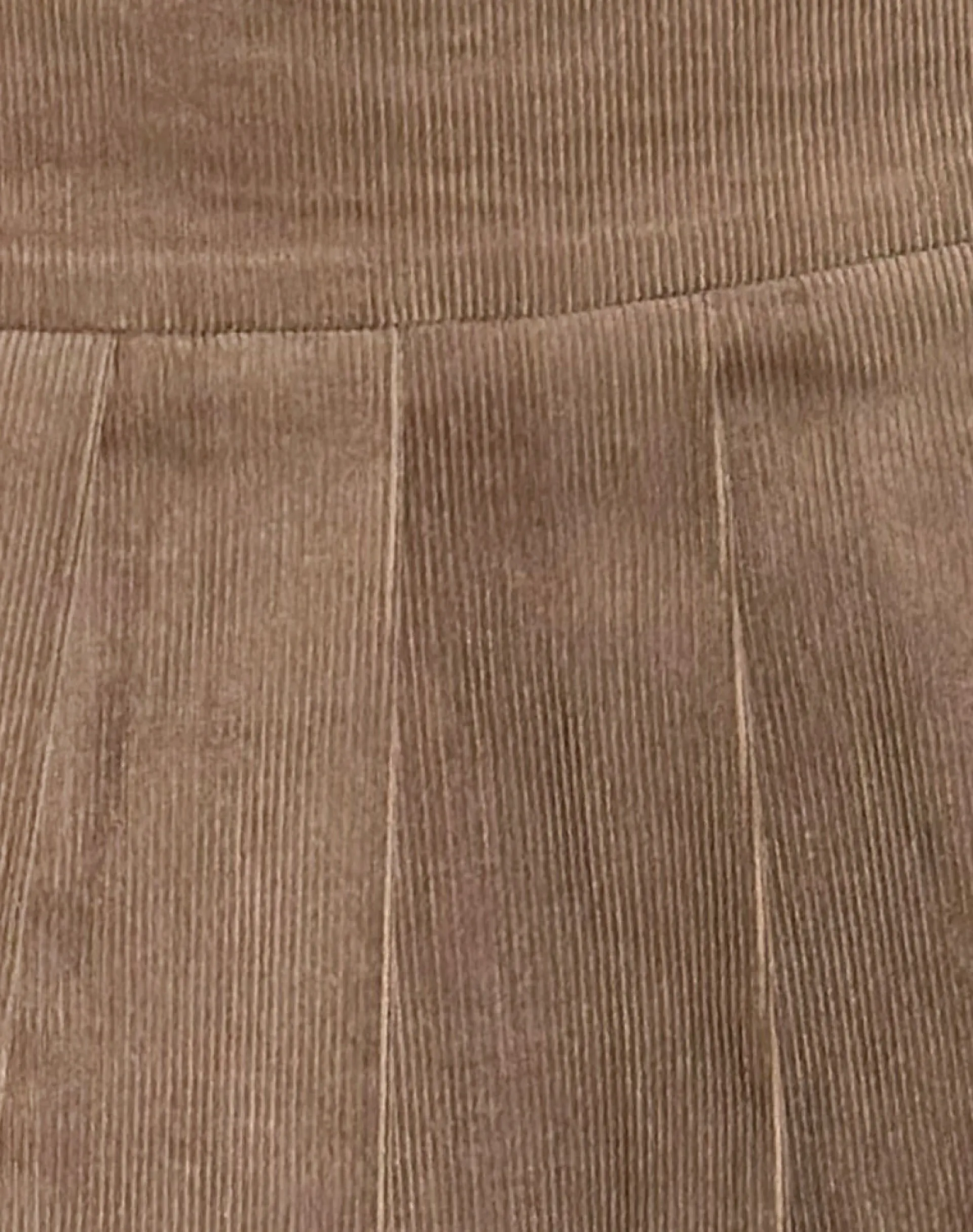 Motel Rocks Co-Ords | A Line Skirts-Casna Pleated Mini Skirt in Baby Cord Walnut Brown