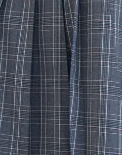 Motel Rocks Printed Skirts | A Line Skirts-Catelyn Wrap Pleated Midi Skirt in Grey Check greycheck