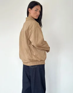 Motel Rocks Jackets-Cavita Jacket in Faux Suede Tan FauxSuedeTan