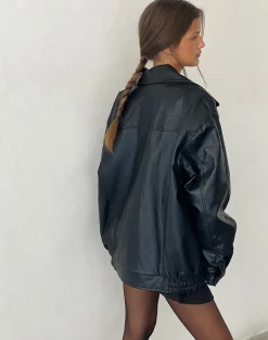 Motel Rocks Pu Jackets | Jackets-Cavita Jacket in PU Black PUBlack