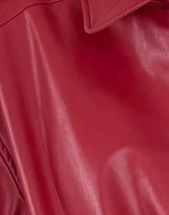 Motel Rocks Pu Jackets | Jackets-Cavita PU Jacket in Blood Red BloodRed