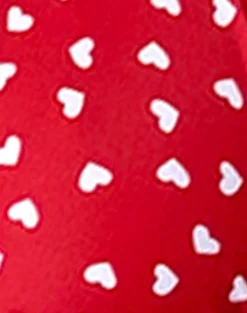 Motel Rocks Swimwear-Cerry Bikini Top in Red White Heart Redwhiteheart