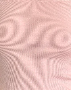 Motel Rocks Basic Tops-Chacha Top in Rib Lace Pink Lady RibLacePinkLady