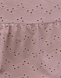 Motel Rocks Swimwear | Mini Skirts-Chiquita Micro Mini Skirt in Broderie Blush Pink