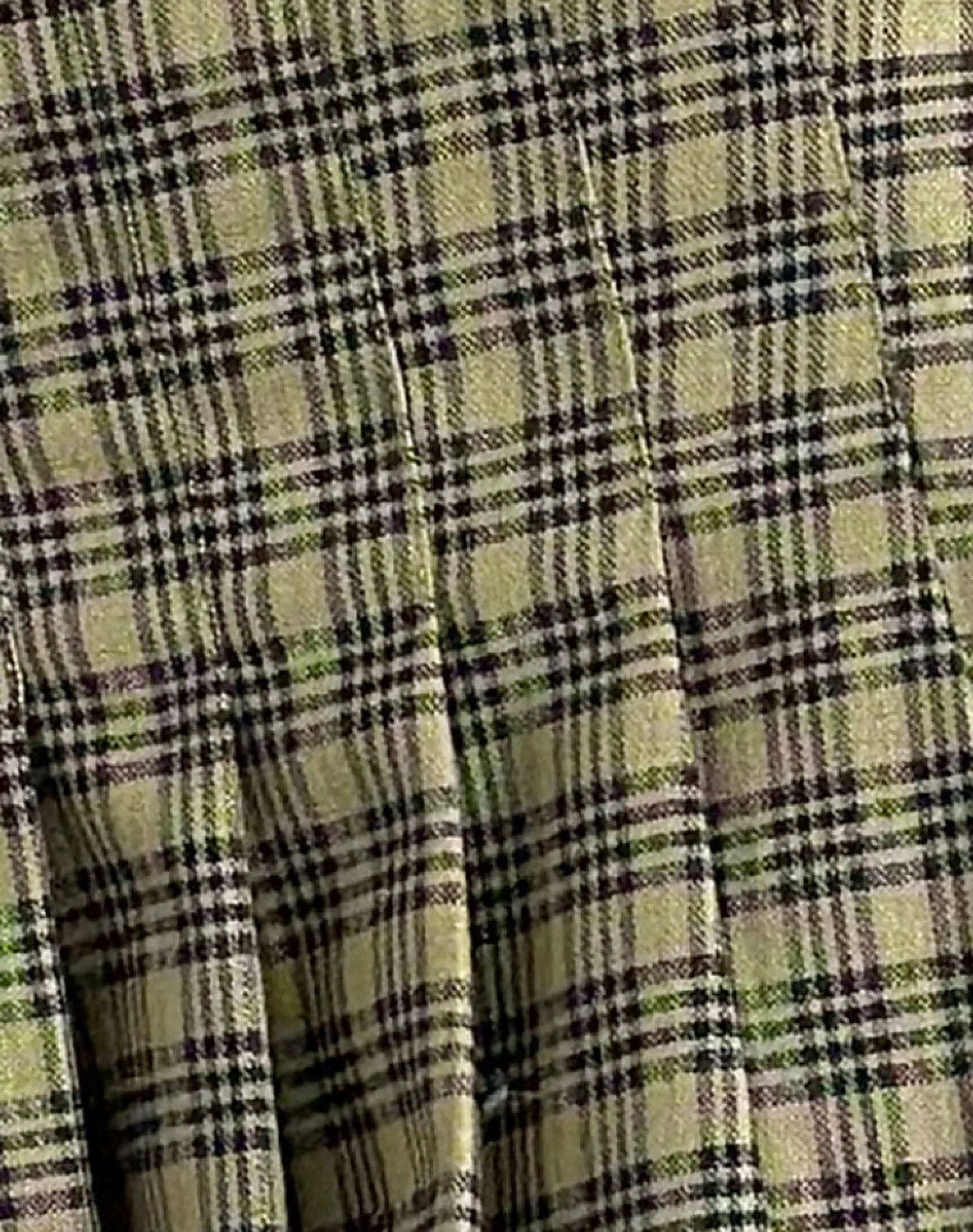 Motel Rocks Tailoring | Printed Skirts-Cida Small Pleated Mini Skirt in Yellow Check YellowCheck