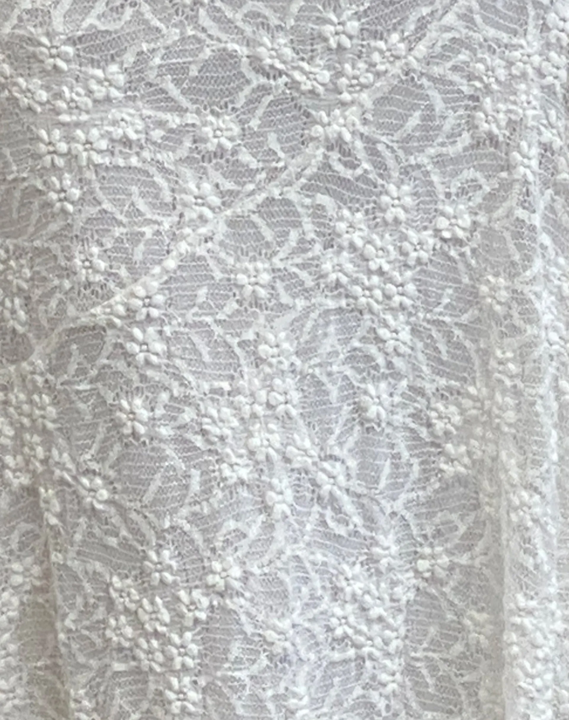 Motel Rocks A Line Skirts-Cinta Low Rise Midi Skirt in Lace Ivory LaceIvory