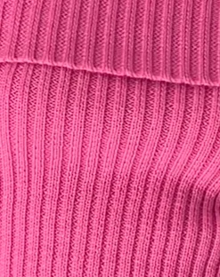 Motel Rocks Jumpers | Long Sleeve Tops-Circe Off-Shoulder Long Sleeve Knit Top in Hot Pink hotpink