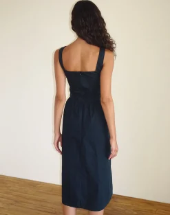Motel Rocks Day Dresses | Party Dresses-Clesiel Midi Dress in Tap Shoe with Off White Bows