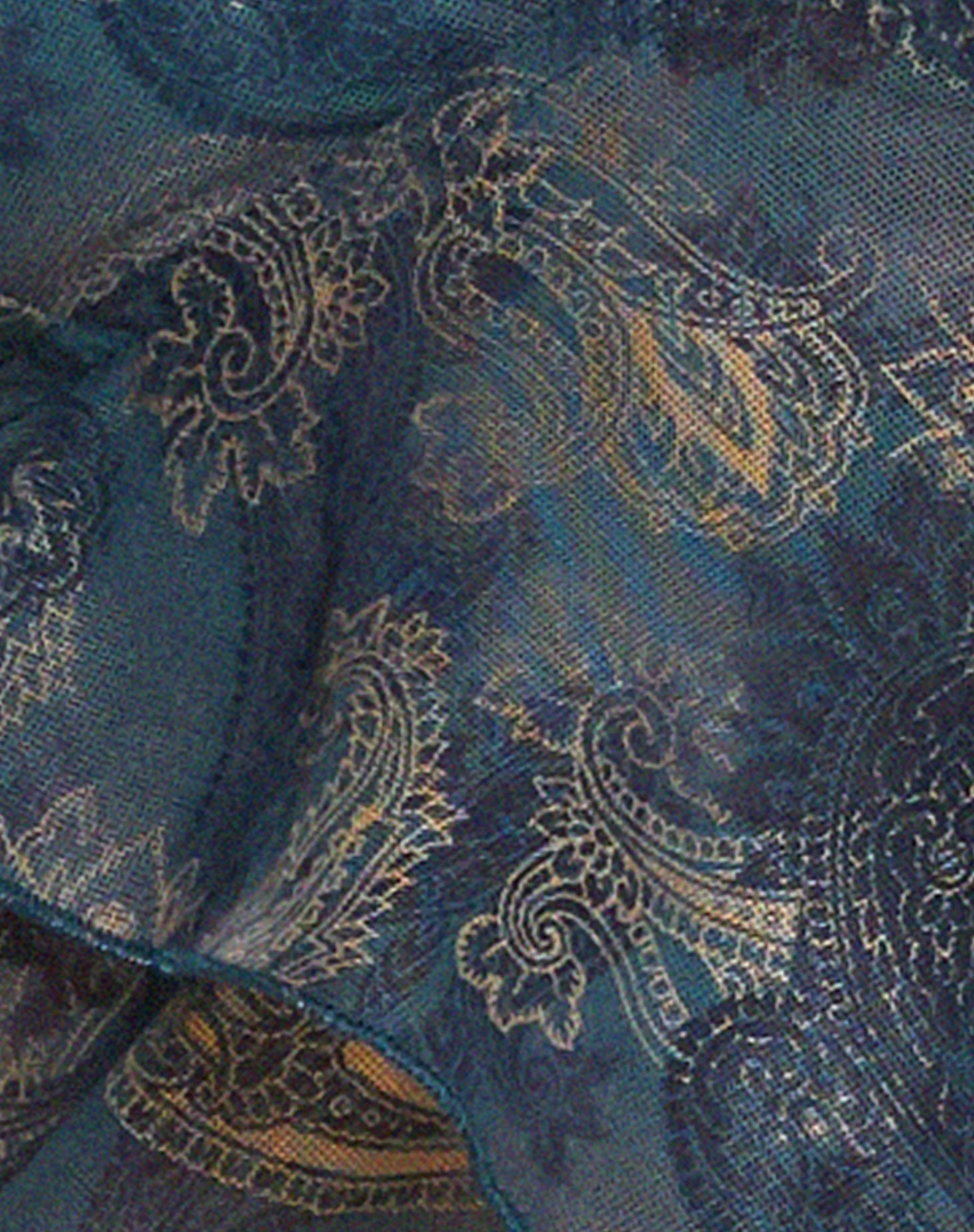 Motel Rocks Printed Tops | Strappy Tops-Cojira Mesh Butterfly Top in Tonal Blue Paisley TonalBluePaisley