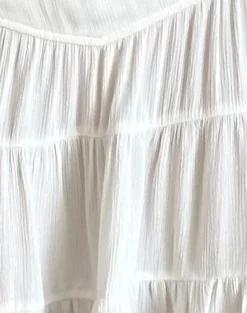 Motel Rocks Mini Skirts-Dacita Mini Skirt in Crinkle Ivory