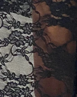 Motel Rocks Midi Dresses-Daniella Unlined Asymmetrical Midi Dress in Abstract Lace Black