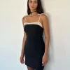 Motel Rocks Basics | Day Dresses-Daruka Mini Dress in Satin Black