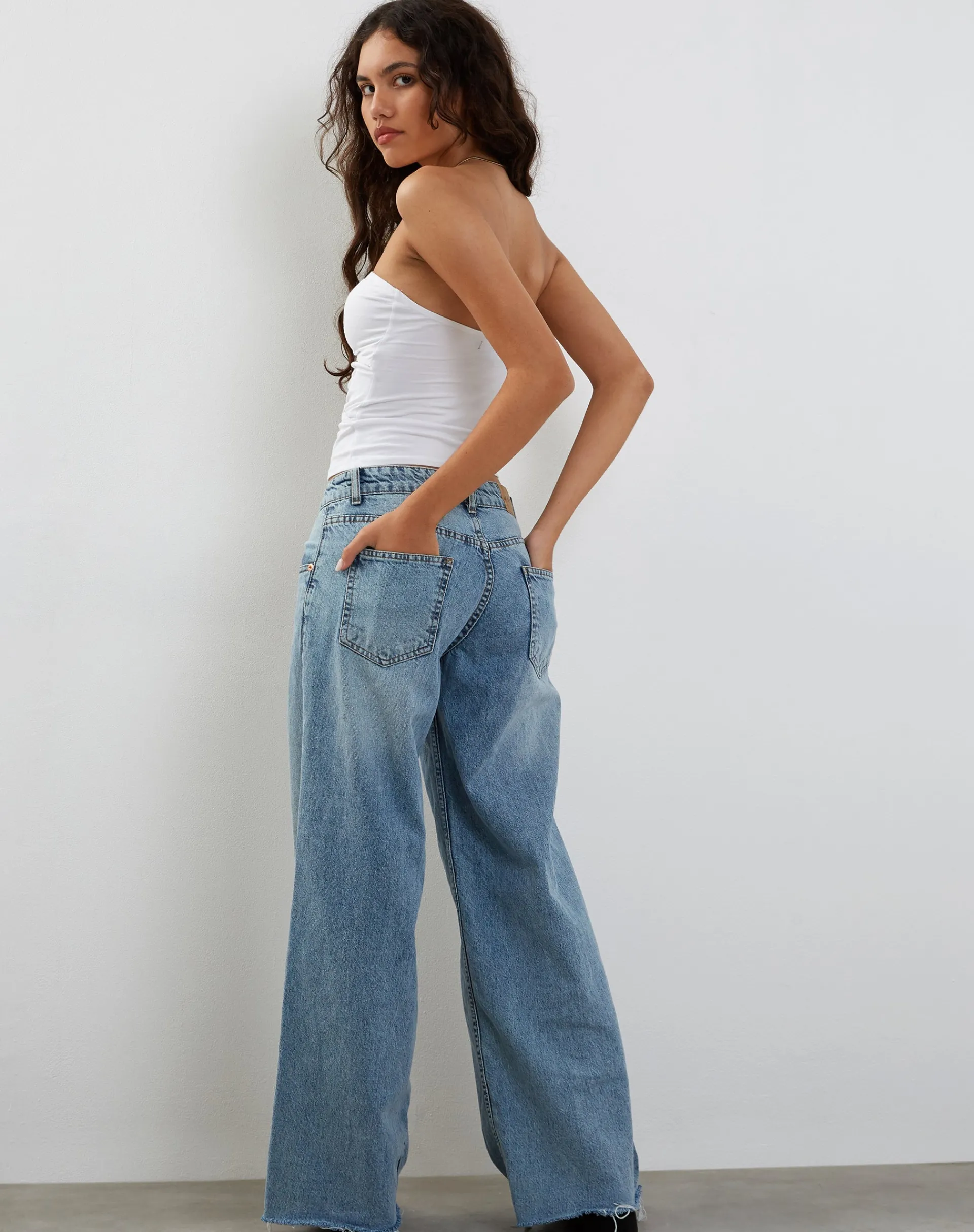 Motel Rocks Basic Tops-Dayu Bandeau Crop Top in White