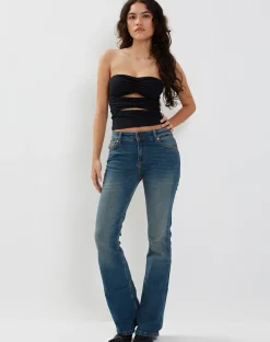 Motel Rocks Basics-Dayu Bandeau Crop Top in black