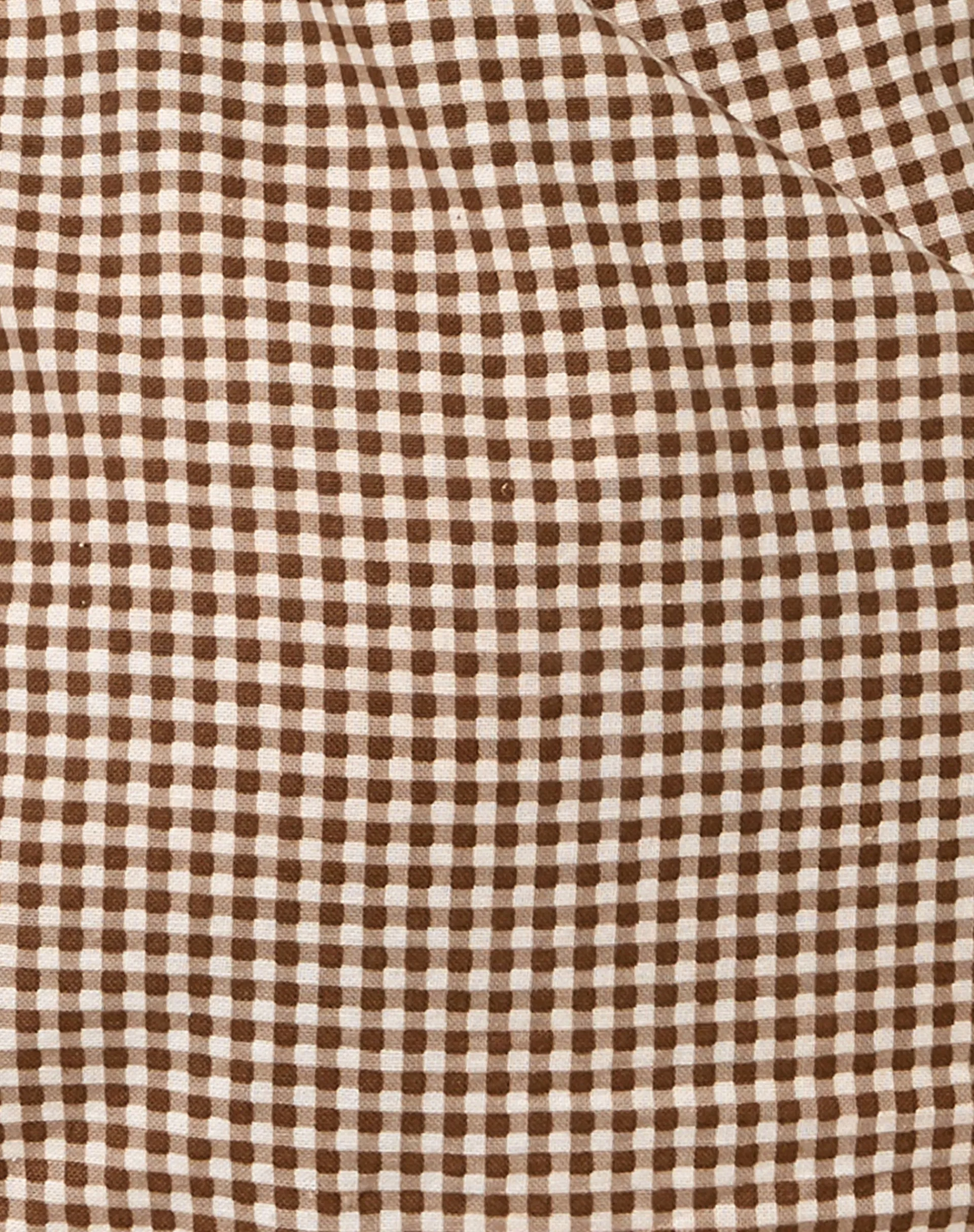 Motel Rocks Printed Dresses | Mini Dresses-Deja Dress in Mini Gingham Brown