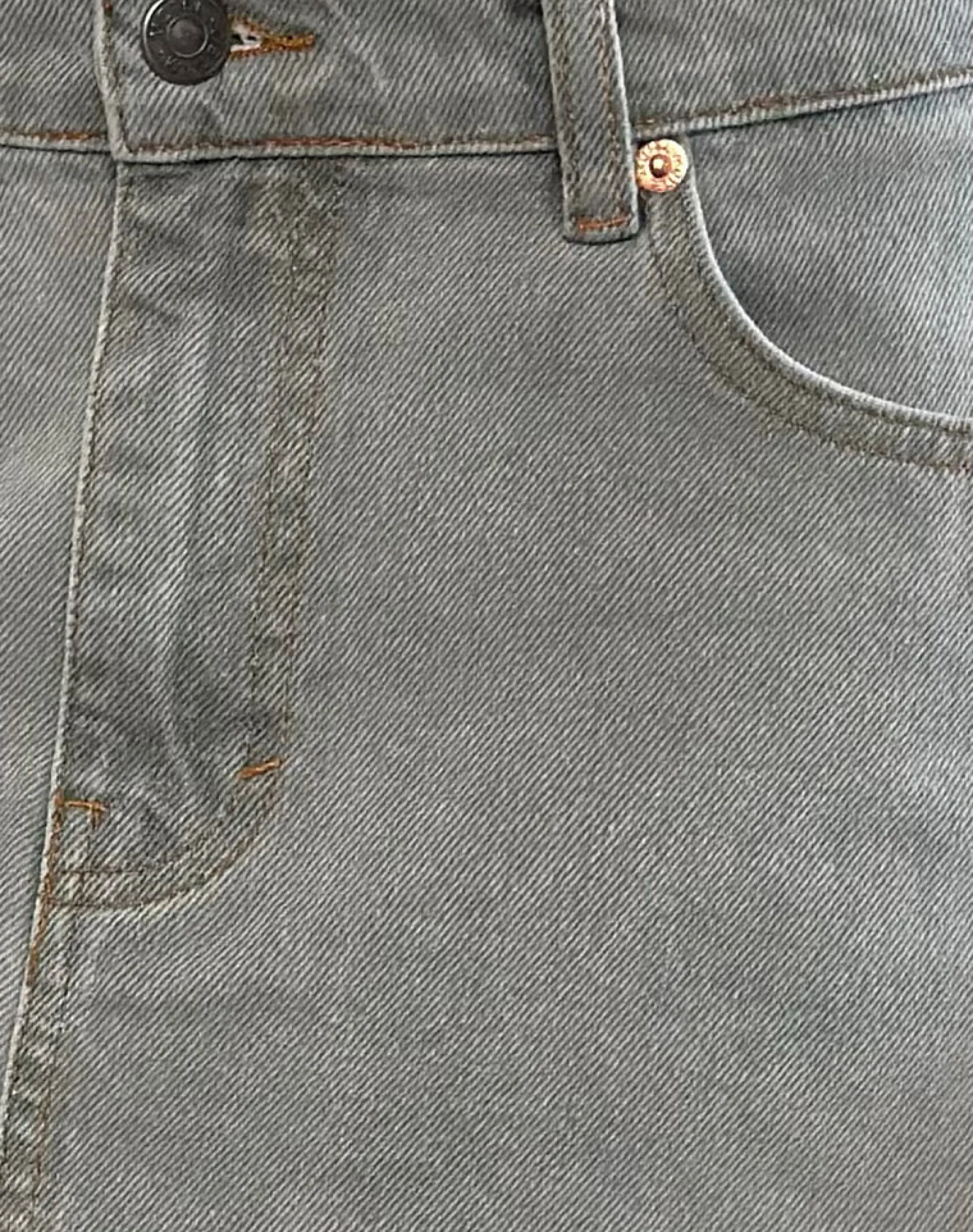 Motel Rocks Denim Skirts | Mini Skirts-Denim Raw Hem Mini Skirt in Grey Bleach GreyBleach