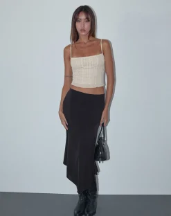 Motel Rocks Vest Tops | Strappy Tops-Deska Cami Top in Lace Ivory LaceIvory