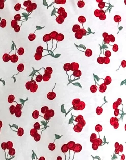 Motel Rocks Swimwear | Printed Skirts-Dheca Mini Skirt in White Cherry Print