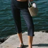 Motel Rocks Basics-Diran Capri Trouser in Chambray Indigo