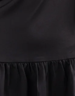 Motel Rocks Tailoring | Day Dresses-Distia Plunge Puff Mini Dress in Black