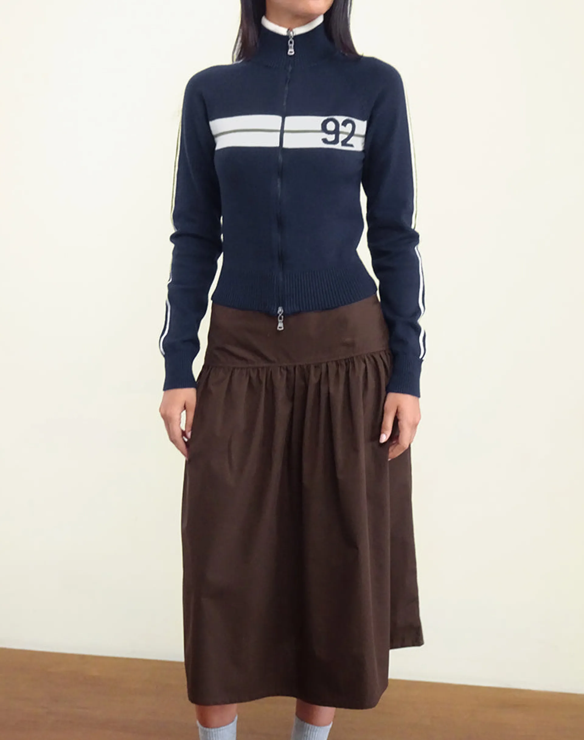 Motel Rocks Midi Skirts-Ditara Midi Skirt in Chocolate Brown
