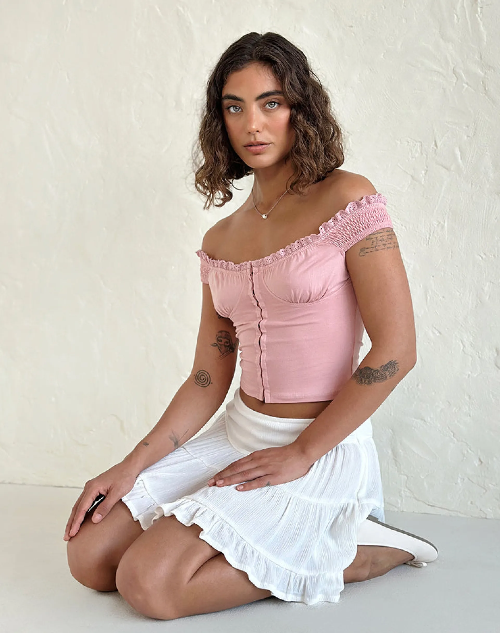 Motel Rocks Going Out Tops-Dovica Corset Top in Pink Lady PinkLady