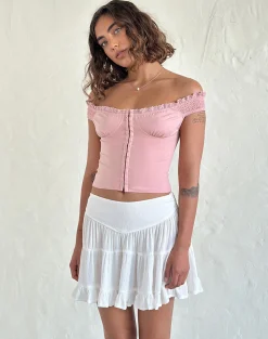 Motel Rocks Going Out Tops-Dovica Corset Top in Pink Lady PinkLady