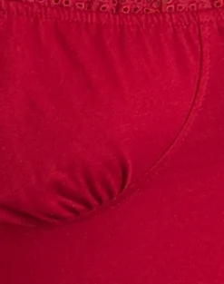 Motel Rocks Corset Tops | Going Out Tops-Dovica Lace Trim Corset Top in Adrenaline Red AdrenalineRed