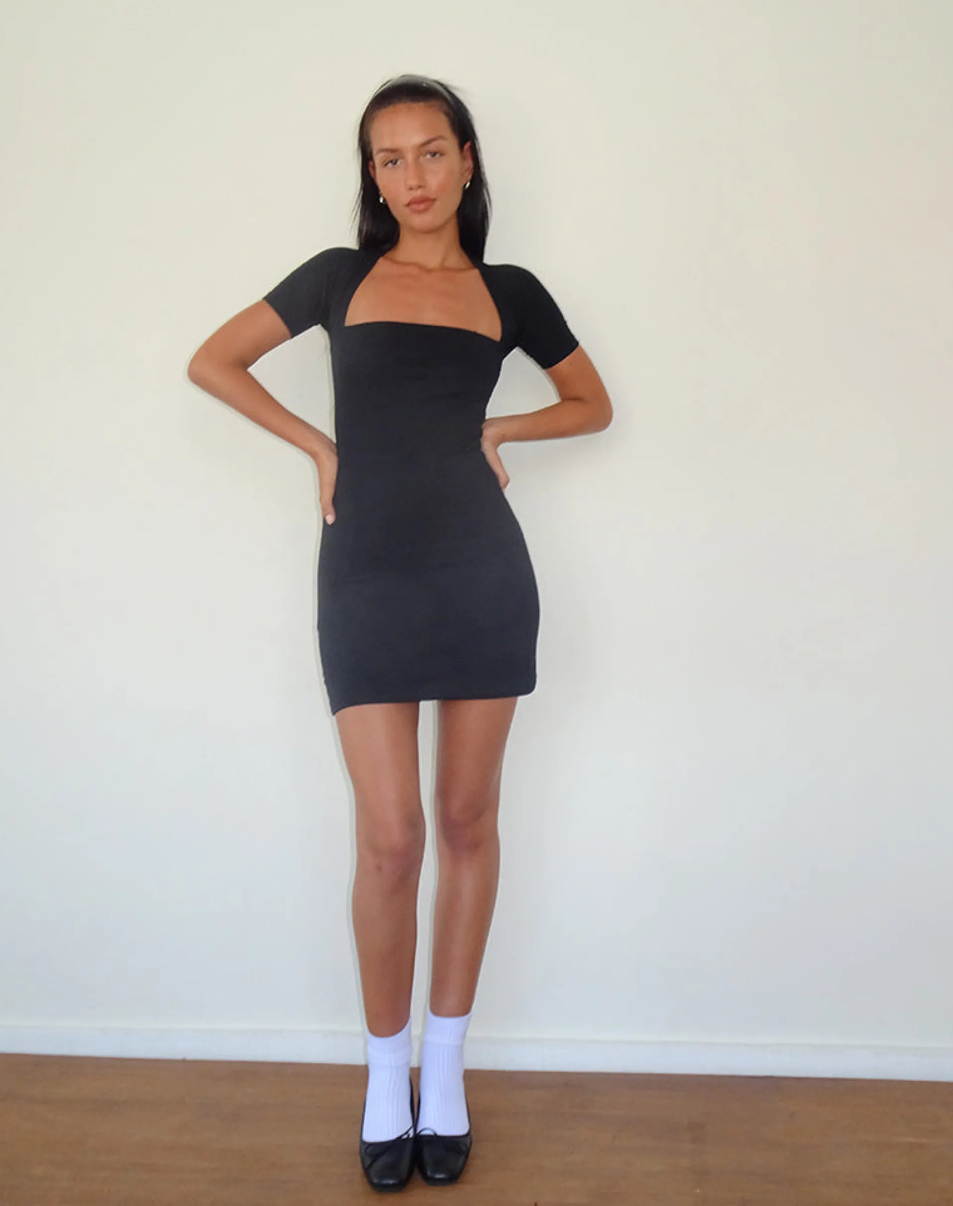 Motel Rocks Day Dresses | Bodycon Dresses-Drequa Mini Dress in Black