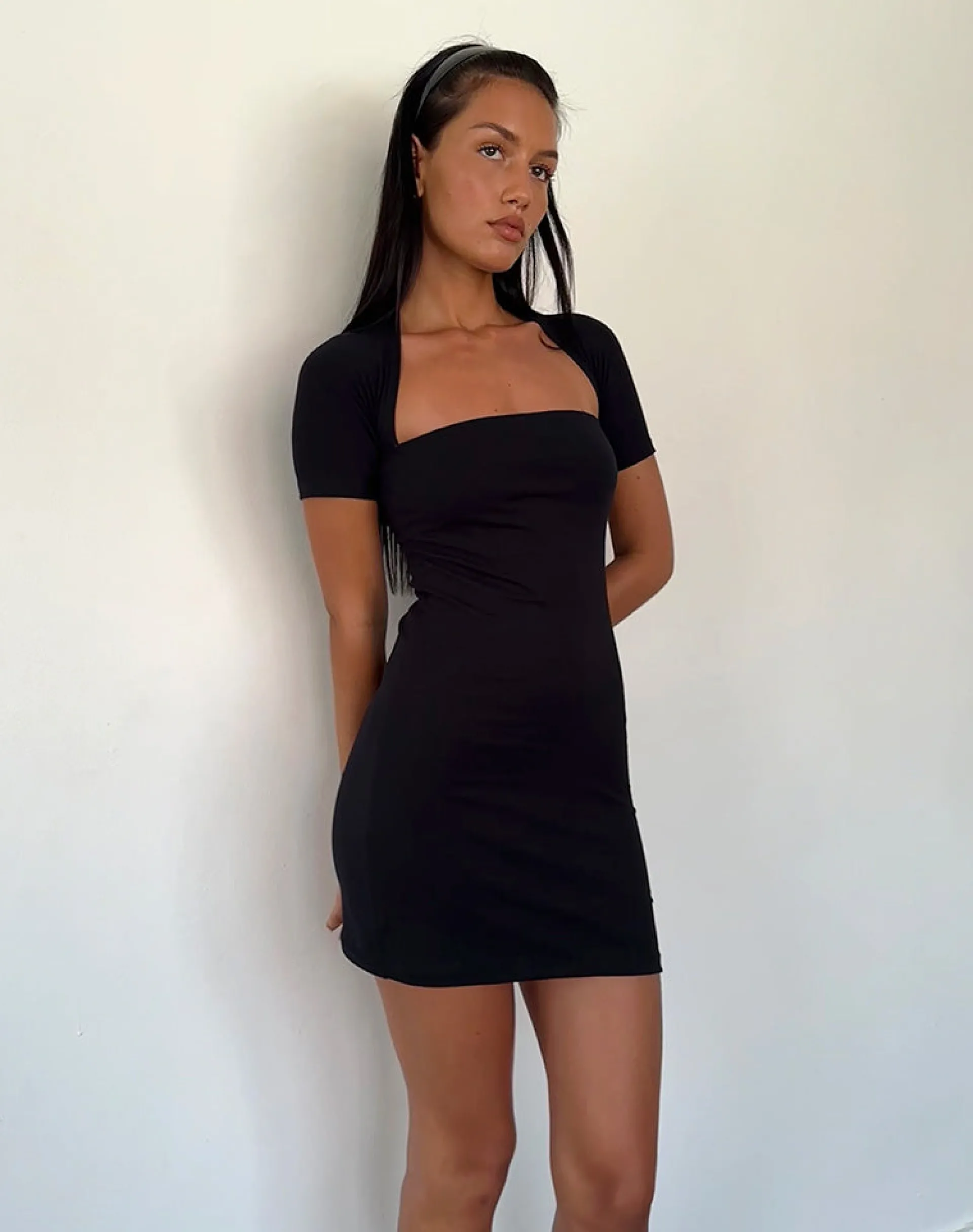 Motel Rocks Day Dresses | Bodycon Dresses-Drequa Mini Dress in Black
