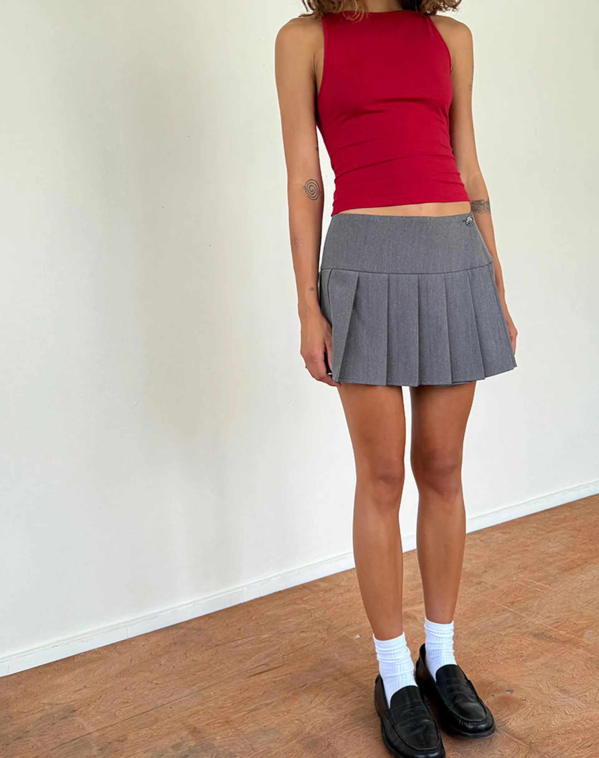 Motel Rocks Basics | Vest Tops-Dudley Vest Top in Adrenaline Red AdrenalineRed