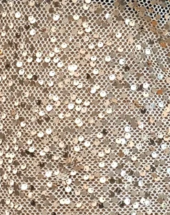 Motel Rocks Vest Tops | Going Out Tops-Dudley Vest Top in Sequin Mesh Gold SequinMeshGold