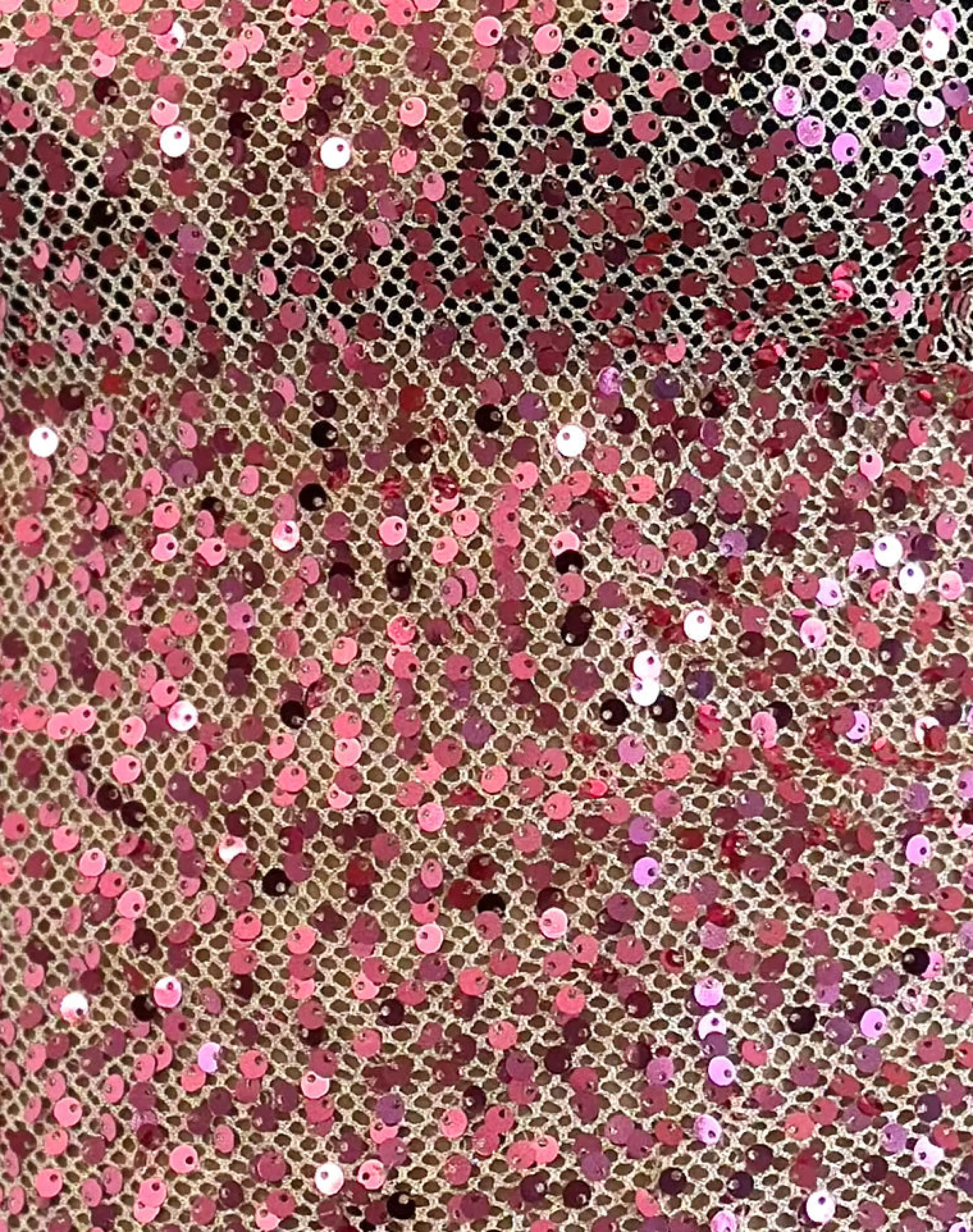 Motel Rocks Vest Tops | Sequin Tops-Dudley Vest Top in Sequin Mesh Rose Gold SequinMeshRoseGold